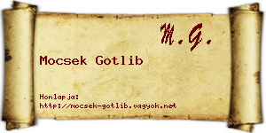 Mocsek Gotlib névjegykártya